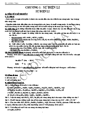Đề cương ôn tập môn Hóa học Lớp 11 - Lê Minh Thiện